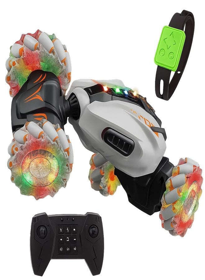 NVF Remote Control Stunt Car, 4WD RC Drift Vehicle with LED Lights, 360° Rotation, Double-Sided Driving, USB Charging - Image 1